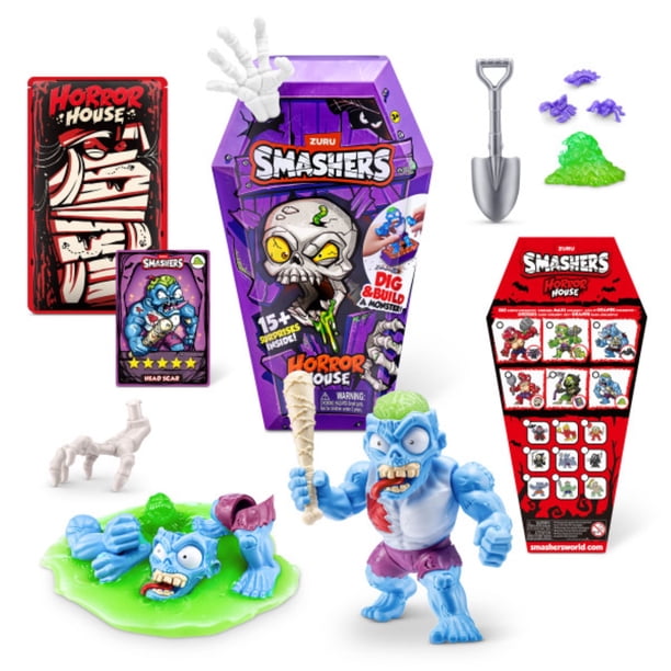 【新品未開封】AMOS TOY House of Horror（6体セット） Smashers, Horror House, Surprise Unboxing, Interactive Toy for