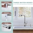 thumbnail image 6 of Wowow Pull Down Waterfall Kitchen Faucet with Soap Dispenser and 3-Mode Sprayer in Polished Chrome for Kitchen Sink, 6 of 7