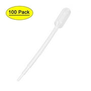 100 Pcs 1mL Disposable Graduated Liquid Transfer Pasteur Pipette Droppers