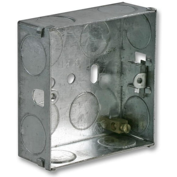 PRO ELEC - 1 Gang Metal Back Box, 25mm Depth