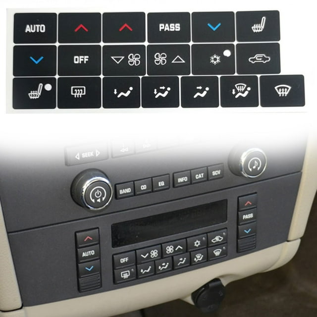 Lefu A/C Autocollant de Réparation de Bouton de Contrôle Climatique pour Buick Lacrosse 2005-2009