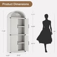 thumbnail image 3 of Kselythan 71.6"H  Tall Arched Kitchen Pantry Cabinet,Modern Farmhouse Storage Cabinet Arch Hutch Cabinet,Large Bookshelf with Doors,Arched Bookcase with Cabinet,5 Tier Kitchen Cabinet Cupboard, 3 of 7