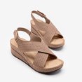 thumbnail image 3 of Sandalias de cuña para mujer, recortadas, punta abierta, para viajes al aire libre, sandalias cómodas, zapatos Wmkox8yii shjk283, 3 of 7