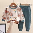 thumbnail image 2 of Traje de algodón de otoño para niños, cuello redondo, ropa interior de manga larga para niñas, ropa de otoño, pantalones, pijamas, ropa para el hogar, 2 of 5