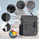 thumbnail image 4 of Bolsa de manillar bicicleta bolsa de bicicleta manillar impermeable 5L bolsa de montar multifunción de gran capacidad uso diario aislamiento térmico (gris oscuro) JFHHH pequeña, 4 of 5