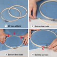 thumbnail image 4 of Juego de aros para bordar GNIEMCKIN de bambú, 20 cm, 18 piezas, costura, 4 of 7