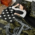 thumbnail image 4 of Manfei Vintage Anchor Bedding Twin Size, American Flag Bed Set, Army Camouflage Reversible Bedding Sets Twin Size, Microfiber Bedroom Decoration, 7pcs, 4 of 7