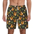 thumbnail image 2 of Picia Forest Squirrel pattern Mens Swim Trunks with Compression Liner Stretch Beach Shorts Quick Dry with Zipper Pockets No-Chafing Board Shorts-3X-Large, 2 of 9