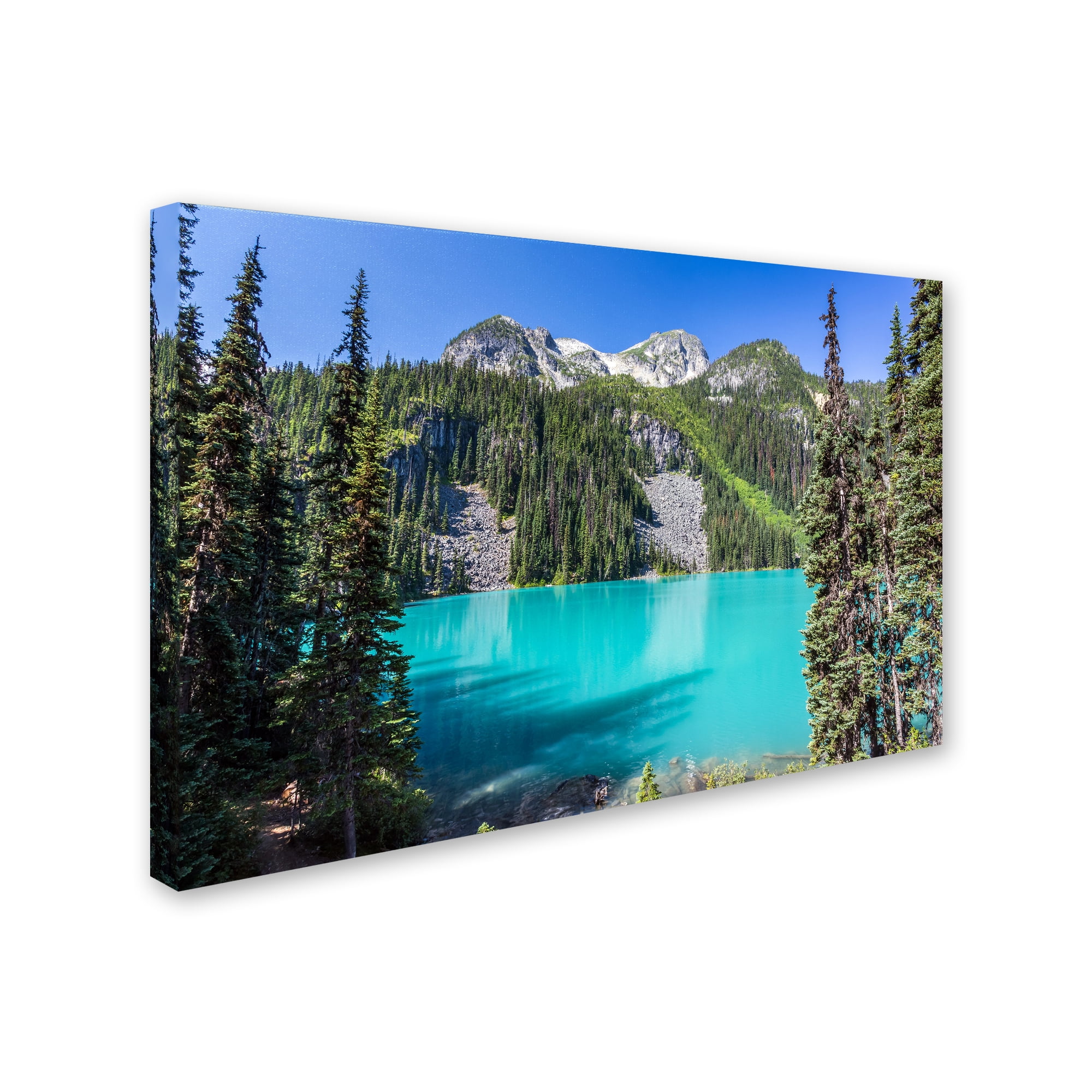 Pierre Leclerc 'Turquoise Lake' Canvas Art 16 x 24