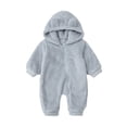 thumbnail image 4 of Otqutp 6M-4 Years Baby Boys Girls Long Sleeve Jumpsuit Romper for Babys Clothes Solid Colours Outfit Fall Winter Warm Clothes(Blue,12-18 Months), 4 of 4