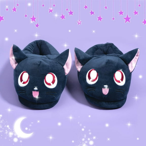 Cat Slippers - Women Moon Anime Luna Blue