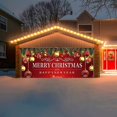 thumbnail image 4 of Christmas Garage Door Banner Large Merry Christmas Backdrop Decoration Happy New Year Snowman Snowflake Garage Door Cover Decor for Xmas Party Photo Background (Happy New Year), 4 of 10