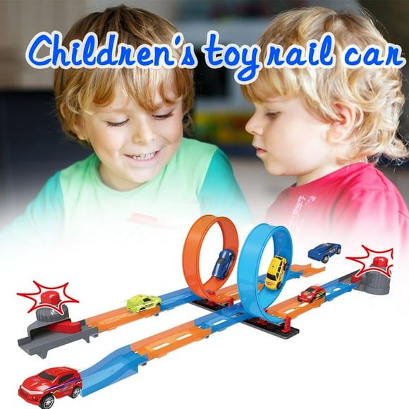DPTALR Diy Educational Double Children's Building Block Car Racing Car Gift For Kids