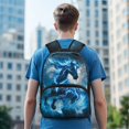 thumbnail image 6 of POLERO 17 Inch Bookbag for Girls, Polyester Durable Large Capacity Backpack, Lightning Horse Fantasy Print, 6 of 10