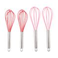 thumbnail image 1 of Juego de 4 batidores de silicona de 8 y 10 pulgadas, batidor de salsa de huevo con globo para utensilios de cocina antiadherentes, 1 of 5