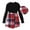 Red, variant on Ulitacool Fall Winter Outfits For Girls Kid 7-8 Years Long Sleeve Red Plaid Ribbed Tops Skirt Hat 3Pcs Outfits Set Cute Clothes Set Red