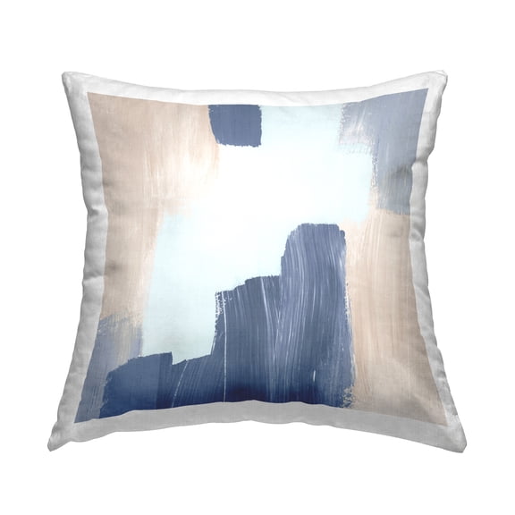 Stupell Industries Abstract with Brush Strokes Decorative Printed Throw Pillow, 18 x 18