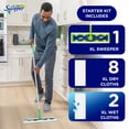 thumbnail image 6 of Swiffer Sweeper XL Kit with Dry & Wet Refills, Unscented, 1 Handle + 8 XL Dry pads & 2 XL Wet Pads, 6 of 12