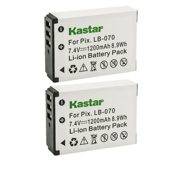 Kastar LB-070 Battery 2-Pack Replacement for Kodak LB-070 LB070 Battery, Kodak Pixpro AZ651, Kodak Pixpro AZ651 Astro Zoom, Kodak Pixpro AZ652, Kodak Pixpro AZ652 Astro Zoom Camera