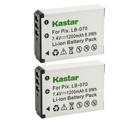 Kastar LB-070 Battery 2-Pack Replacement for Kodak LB-070 LB070 Battery Kodak Pixpro AZ651 Kodak Pixpro AZ651 Astro Zoom Kodak Pixpro AZ652 Kodak Pixpro AZ652 Astro Zoom Camera