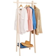 OUWI Handcrafted Maple Garment Rack - Sleek & Stylish Clothing Storage, Home Organization, Boutique Display, Coat Rack, Laundry Room Decor - Made in the USA (Medium)