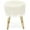 White, variant on Giantex Faux Fur Vanity Stool Chair, Round Footstool Ottoman with Metal Legs, Fluffy Chair Footrest, Makeup Stool for Bedroom