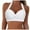 White, variant on Women's Light-Support Tie Halter Bikini Swimsuit Top(Black,L)