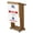 Brown, variant on M&T Displays Plywood Stand up, Floor-Standing Podium, Lectern with Poster Fast, Shelf, Microphone Slot and 4 Locking Caster Wheels, 45 inch Height (Dark Wood)