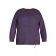 thumbnail image 5 of Terra & Sky Women’s Plus Cinch Waist Sweater, Lightweight, Sizes 0X-5X, 5 of 5