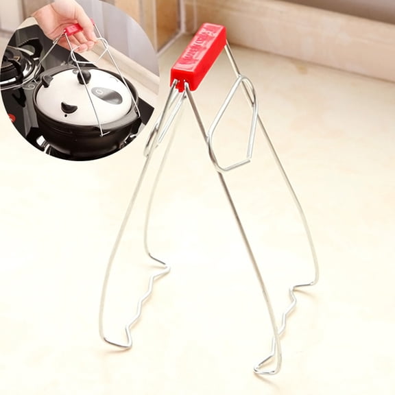 UPOUART Multi Color Stainless Steel Kitchen Dish Clamp Tongs Hot Plate Gripper Anti-Skid