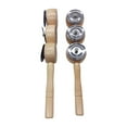 thumbnail image 3 of 2 piezas de juguetes de palos de pandereta, tambor de pandereta de mano, regalos de juguete Instrumental de Navidad, campana Musical de percusión para, 3 of 9