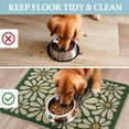 thumbnail image 5 of Dog Food Mats for Floors Waterproof, Absorbent Quick Dry Pet Cat Food Mat, Water Bowl Mats Pet Feeding, Eco-Friendly Accessories Pet Supplies (16"x24",Green Flower B), 5 of 6