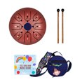 thumbnail image 3 of Tambor de Lengüetas Muslady 5.5 Pulgadas, Diseño con Elementos del Zodíaco Chino, Incluye Estuche, Partituras y Baquetas, Tono C, 8 Notas, Patrón de Gallo, Color Rojo, Ideal para Meditación y Yoga., 3 of 6