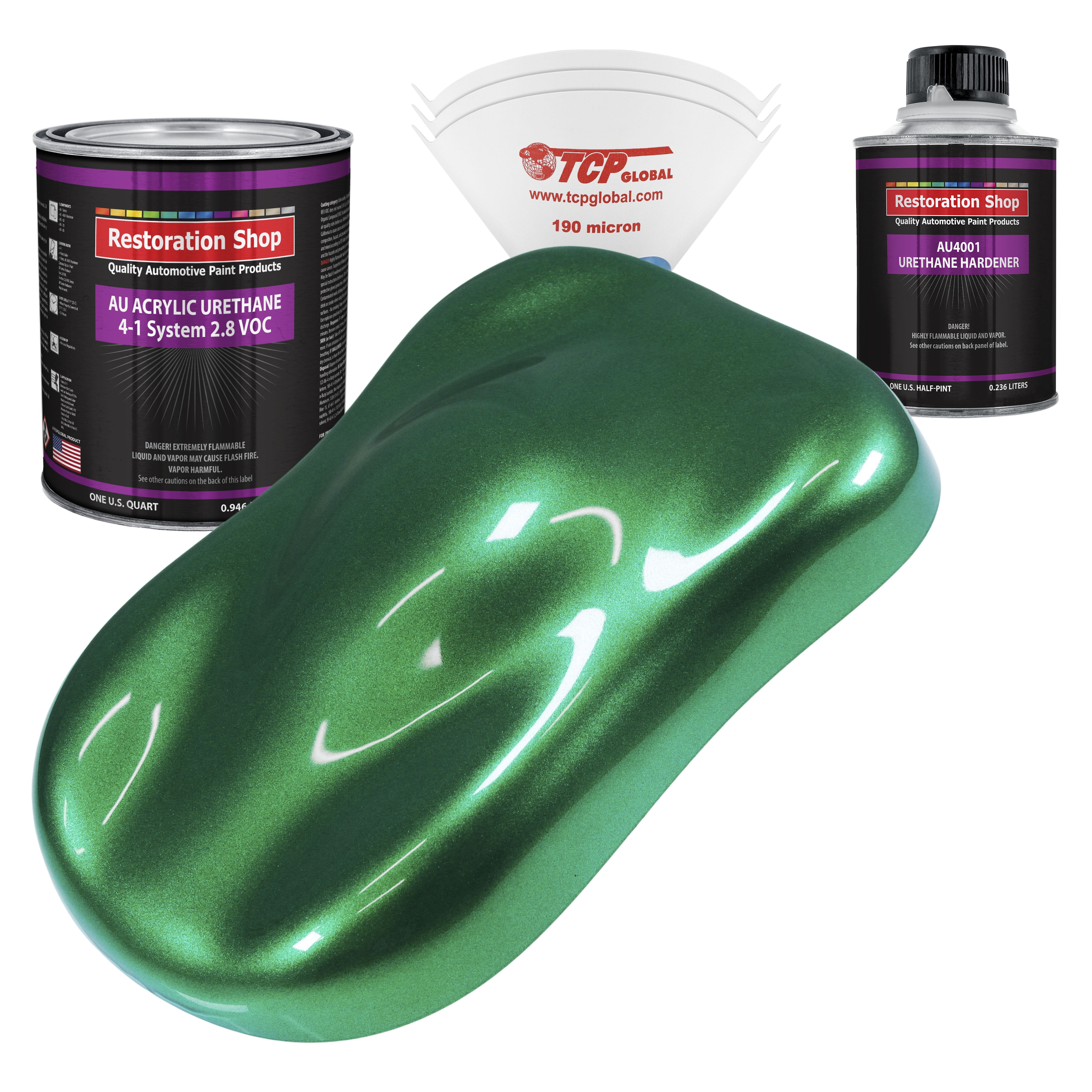 Række ud elefant Settlers Restoration Shop Emerald Green Metallic Acrylic Urethane Auto Paint  Complete Quart Paint Kit, Single Stage High Gloss - Walmart.com
