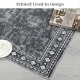 thumbnail image 5 of HOMERRY Washable Area Rug 5' x 7' Geometric Border Indoor Carpet for Living Room Non-Slip Floor Cover, Gray, 5 of 6
