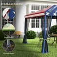thumbnail image 5 of Outsunny 10' x 10' Heavy Duty Pop Up Canopy with Removable Mesh Sidewall Netting, Outdoor Party Event with Storage Bag, American Flag, 5 of 9