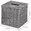 thumbnail image 4 of MyGift Decorative Gray Paper Rope Woven Square Tissue Box Holder, 4 of 7