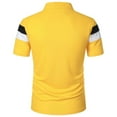 thumbnail image 3 of HCNTES Men's Regular-Fit Cotton Pique Polo Shirt Golf Shirts For Men(Yellow,S), 3 of 4