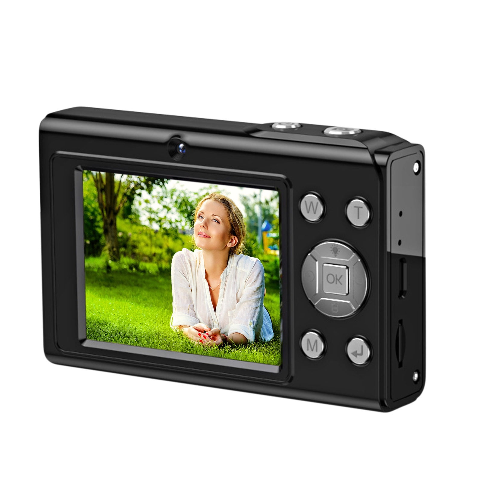 4K Vlogging Camera 48MP Digital Camera with 16X Zoom Night Vision OTG Portable Travel Camera 800mAh Battery Electronic Stabilization for YouTube TikTok Content Creators