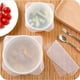 thumbnail image 3 of Juego de 4 Uds de envoltorios reutilizables de silicona para alimentos, cubierta de sellado, estiramiento, multifuncional, envoltura de mantenimiento fresco de alimentos, herramientas de coc, 3 of 5
