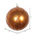 thumbnail image 2 of Vickerman 4.75" Copper Candy Finish Net Ball Ornament with Glitter Accents, 3 per Bag, 2 of 3