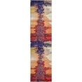 thumbnail image 2 of Unique Loom Estrella Collection Modern Abstract Runner Rug, 2 Feet 7 Inch x 10 Feet, Pink/Navy Blue, 2 of 5