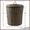 thumbnail image 4 of Casafield Hyacinth Trash Can with Lid and Liner, Espresso Brown Wicker Waste Basket for Garbage in the Bathroom, Bedroom, Laundry Room, Home Office, 4 of 7