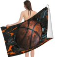 thumbnail image 2 of PHYHOO Beach Towel, Art Basketball Large Oversized Beach Towel Soft Bath Towel, Towel for Swimming 30x60in, 2 of 8