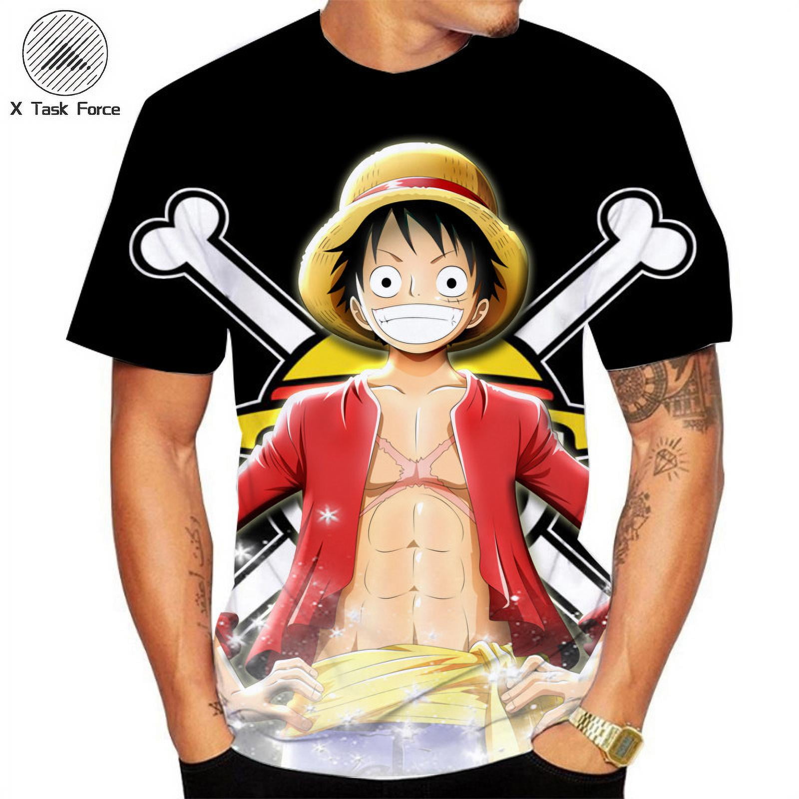 One Piece T-Shirt One Piece LuffyShort Sleeve - Mens One Piece Anime  T-Shirt - One Piece Mens Fashion Shirt - One Piece Run Tee 