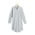 thumbnail image 3 of Lee Valley, Ireland Men's Irish Grandfather Nightshirt - Striped Blue Flannel, 3 of 4