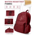 thumbnail image 7 of Backpack for College High Middle School Fashion Student Bag Cute Aesthetic Bookbag for Teens Wine One Size, 7 of 7