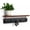 black and natural wood, variant on Wall Mounted Coat Rack with Shelf, 18 Inch Solid Wood Peg Rail with 5 Hooks for Entryway, Bathroom or Bedroom (Pink)