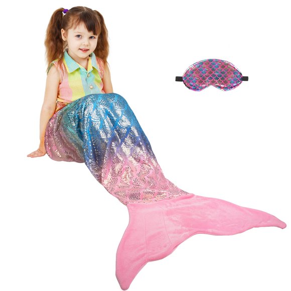 Manta Catalonia Kids con forma de cola de sirena, de franela supersuave