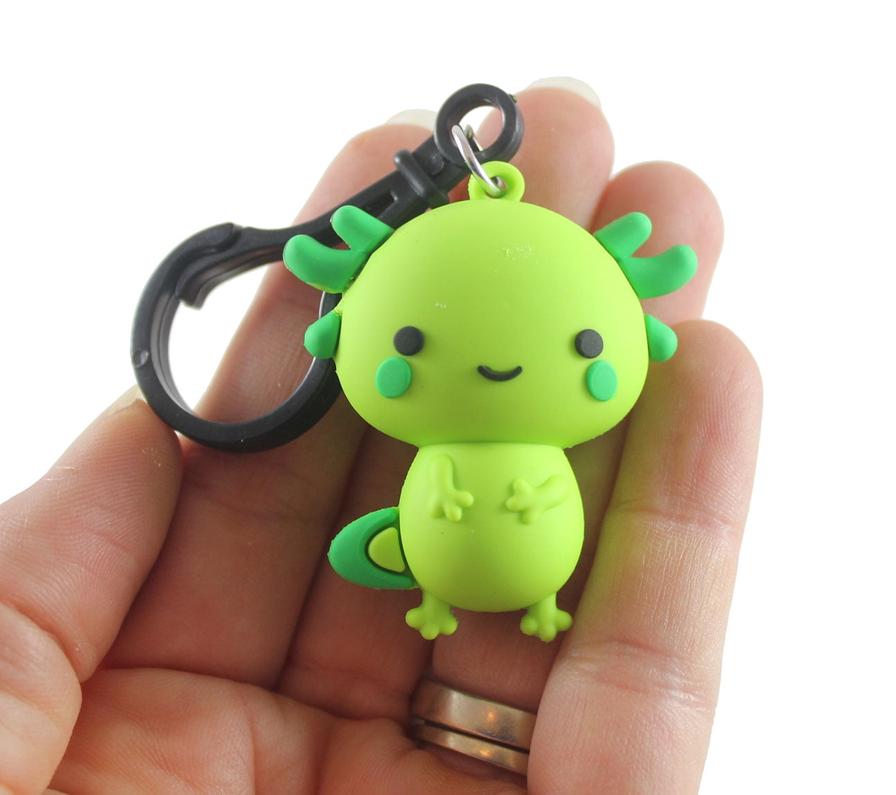 4 Axolotl Accessory - Small on Clip For Keychain, Backpack